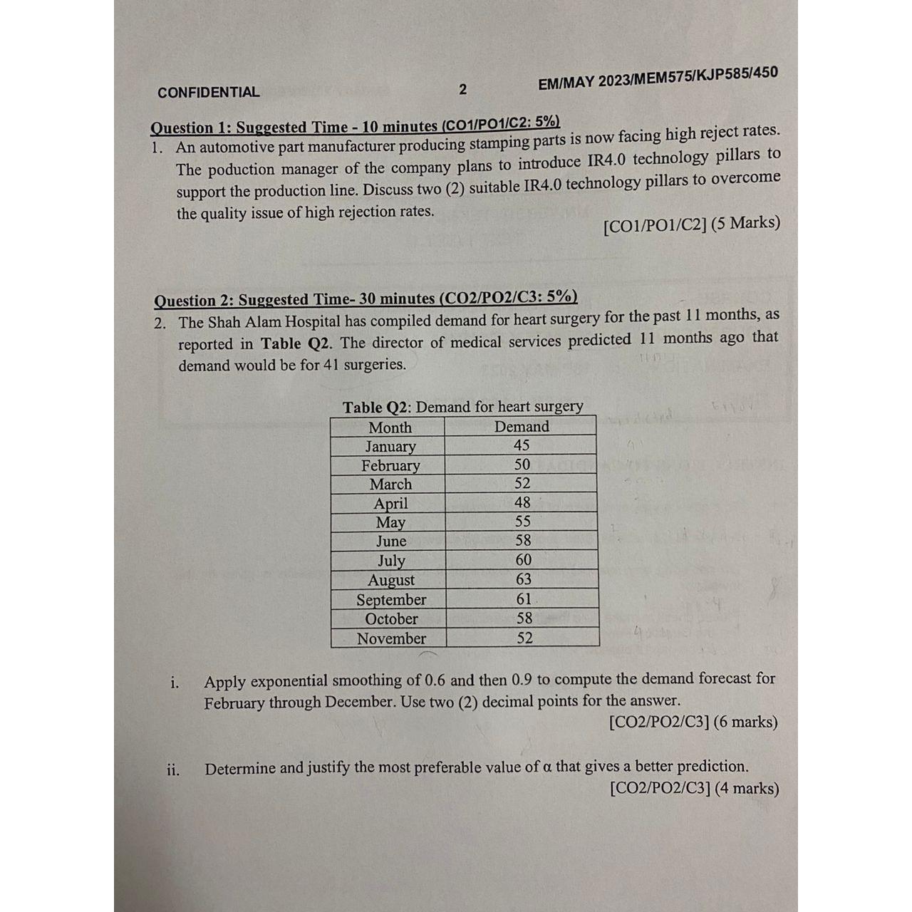 CONFIDENTIAL 2 EM / MAY 2 0 2 3 / MEM
