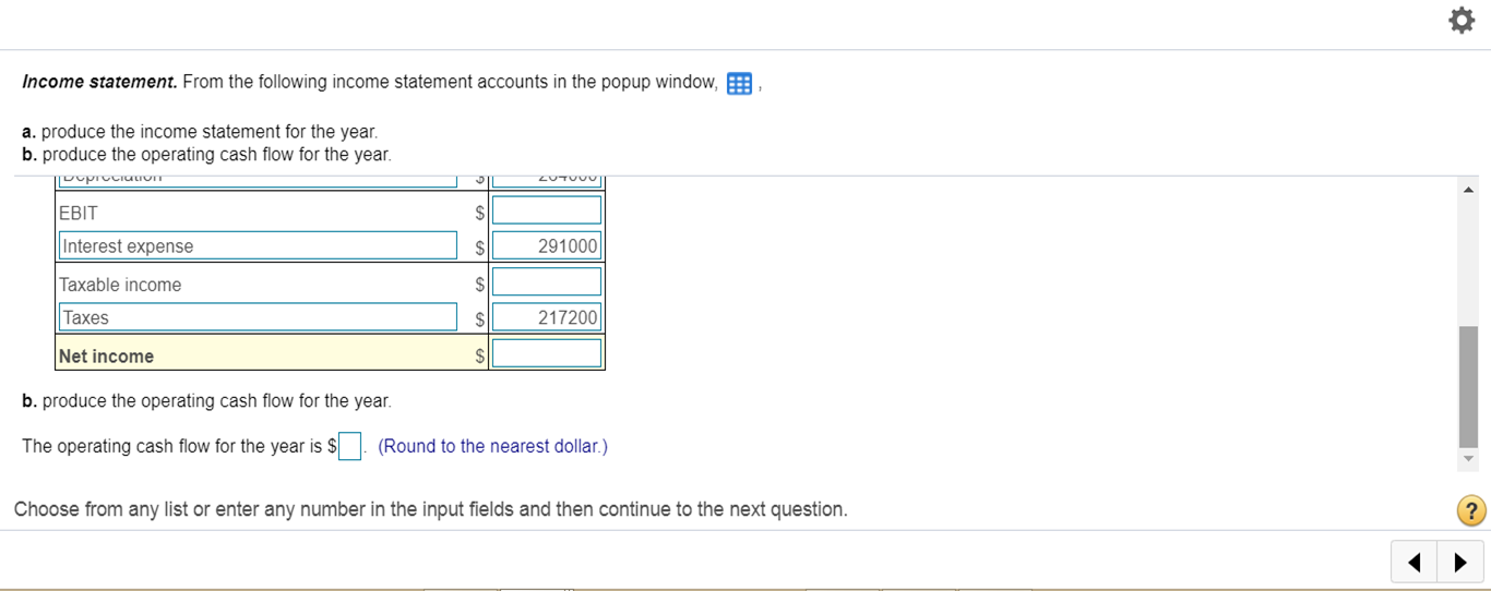year income smtemem. From the following income statement accounts in the popup