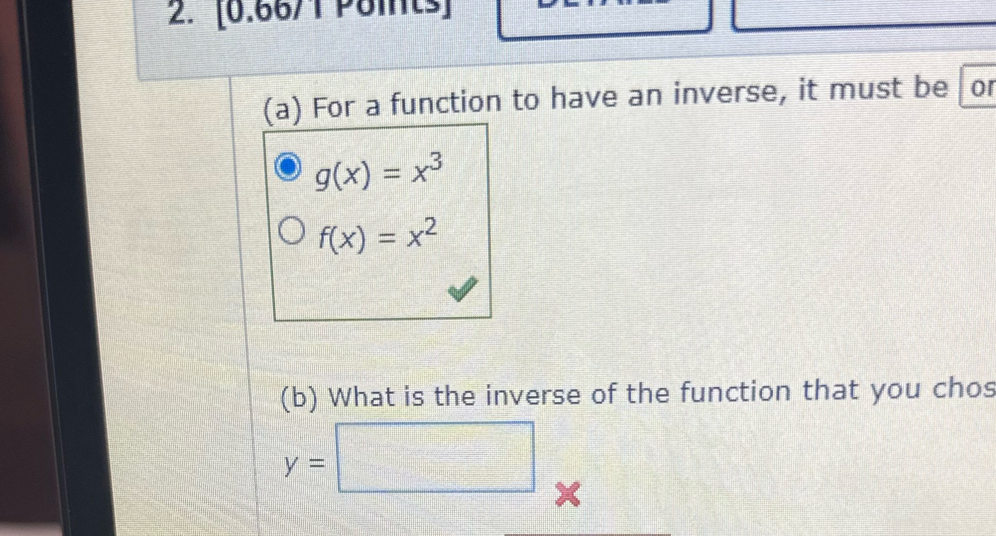  2. 0.60/ 1 POIS] (a) For a function to have an