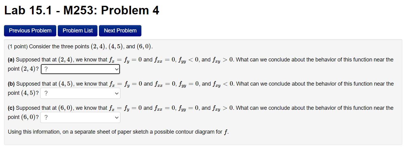 : What type of critical point is it? ? Lab 15.1 -