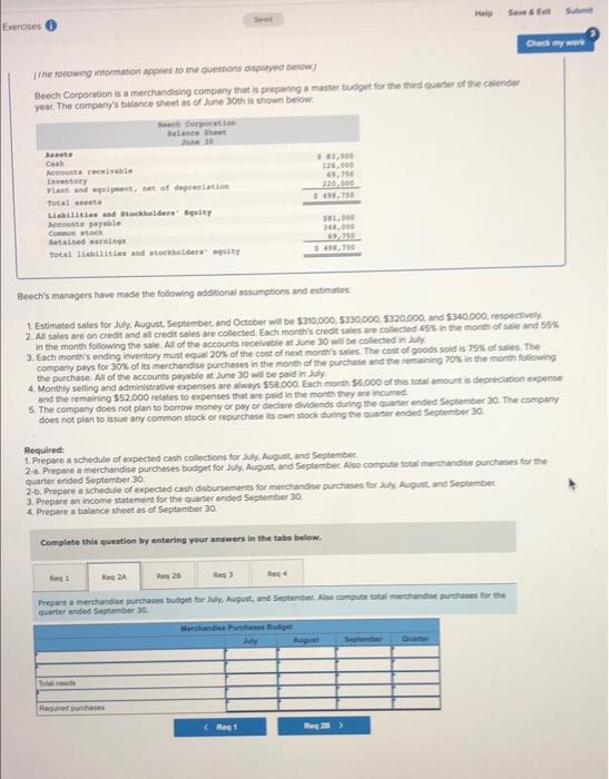 The following information applies to the questions displayed below! Beech Corporation is