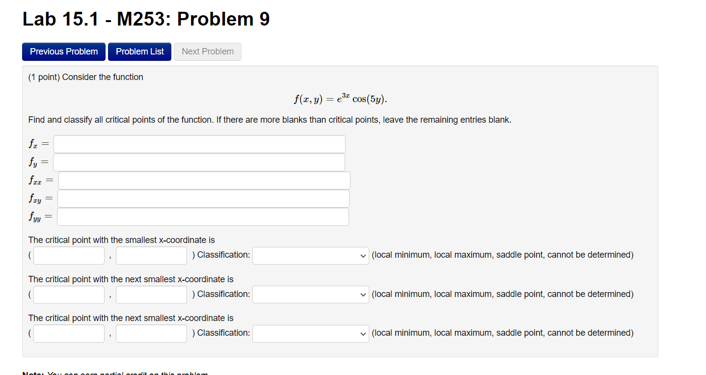 v {d} Point 8 is a saddle point v Lab 15.1 -