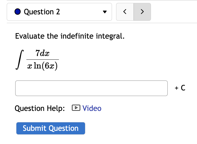 definite integral. [1 do: 0 433+? 2 Question Help: EIVideo Submit