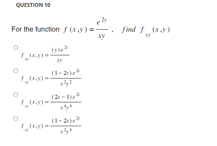 8 Find the second order partial derivative f of the function f