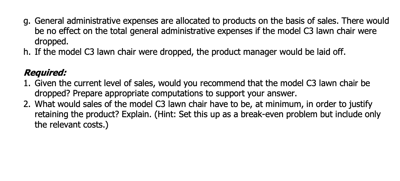 reproductions of antique outdoor furniture. Ms. Carlisle would like advice concerning the