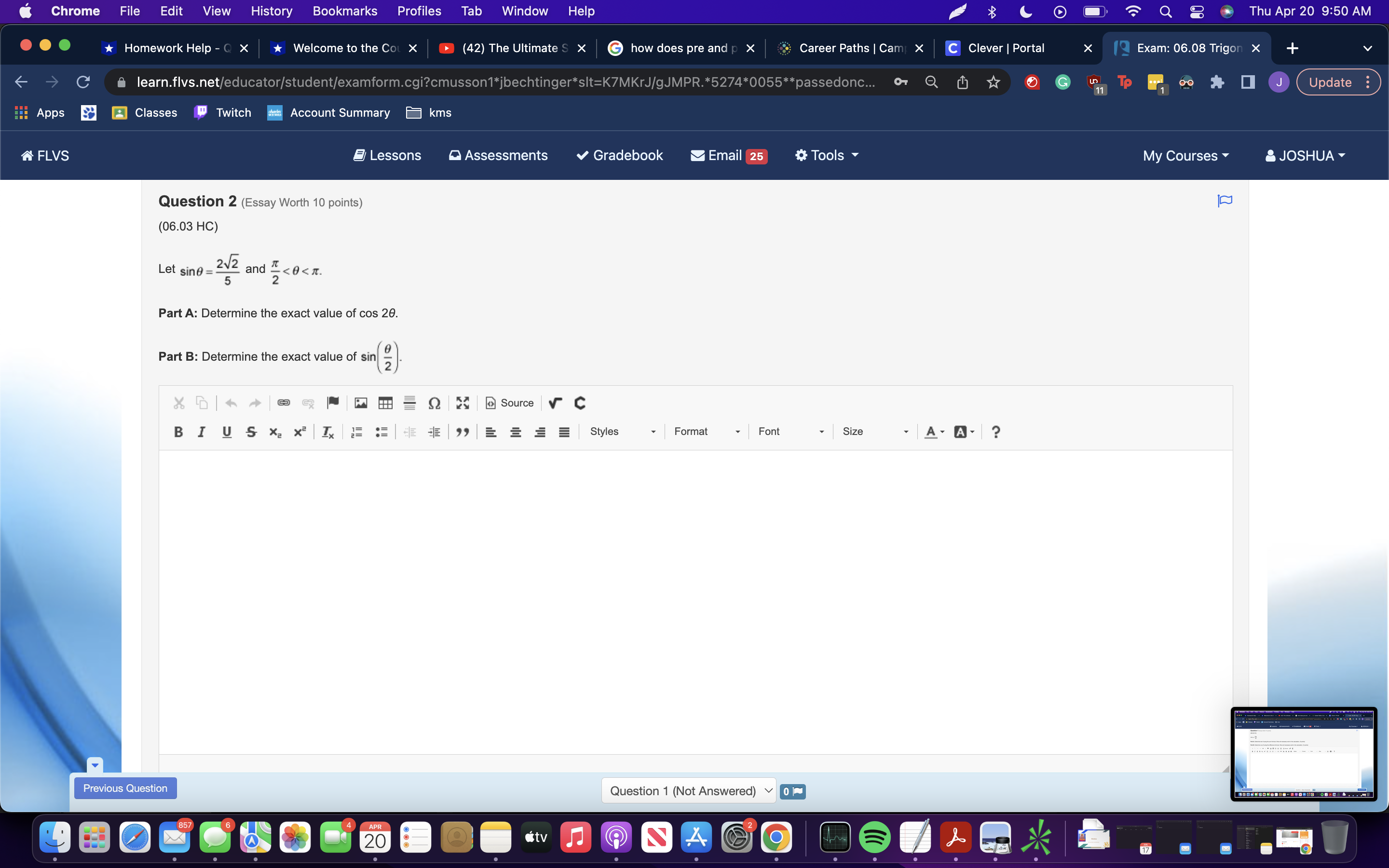 G TP Update Apps Classes Twitch Account Summary kms FLVS Lessons Assessments