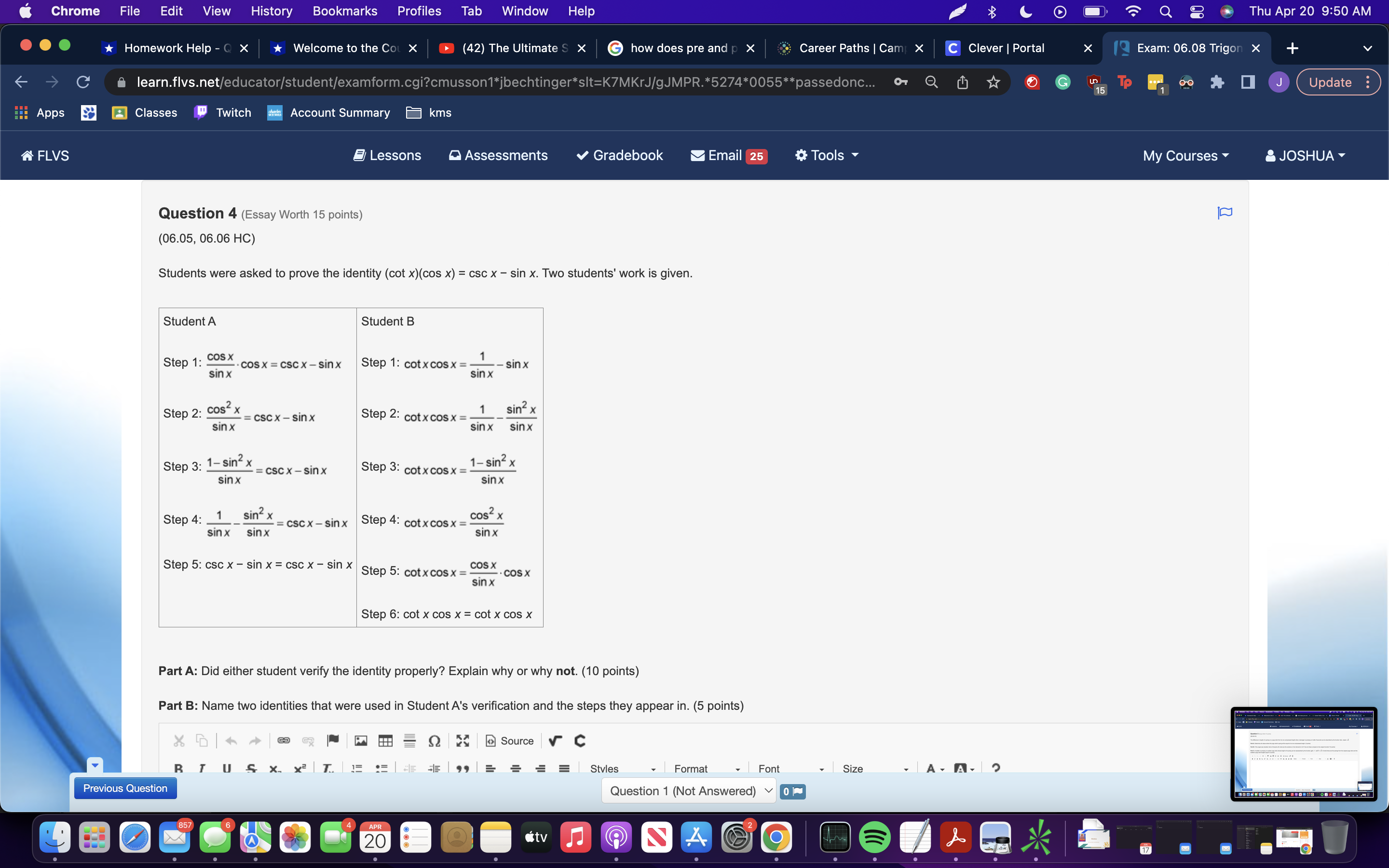 10 points) (06.02 HC) Let 0 = 13x 12 Part A: Determine