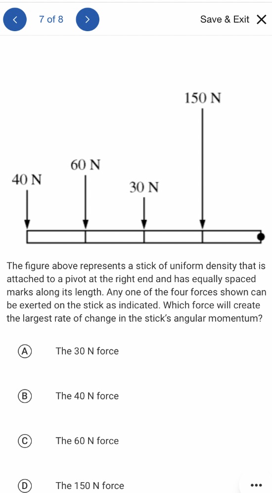 7 of 8 60 N 40 N save & Exit X 150