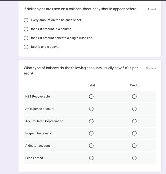 is the correct order of assets on a classified balance sheet? 1,3,2,4