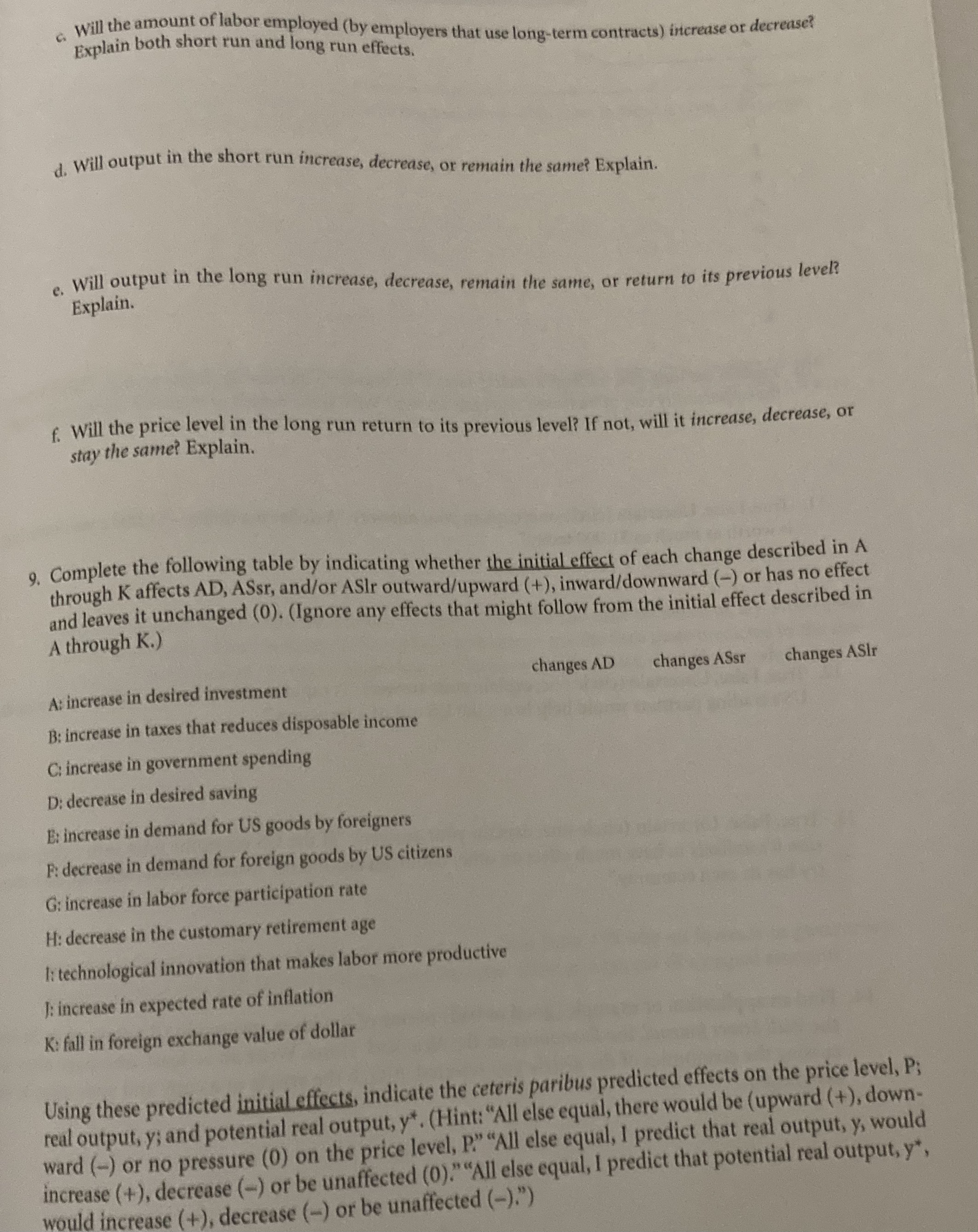 I only need help understanding with question 8 and 9. Only where
