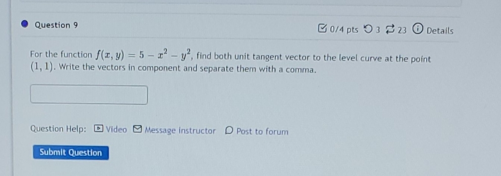 9. please show work .Question 9 0/4 pts 9 3 7 23