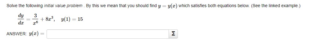 that you should find y = y() which satisfies both equations below.