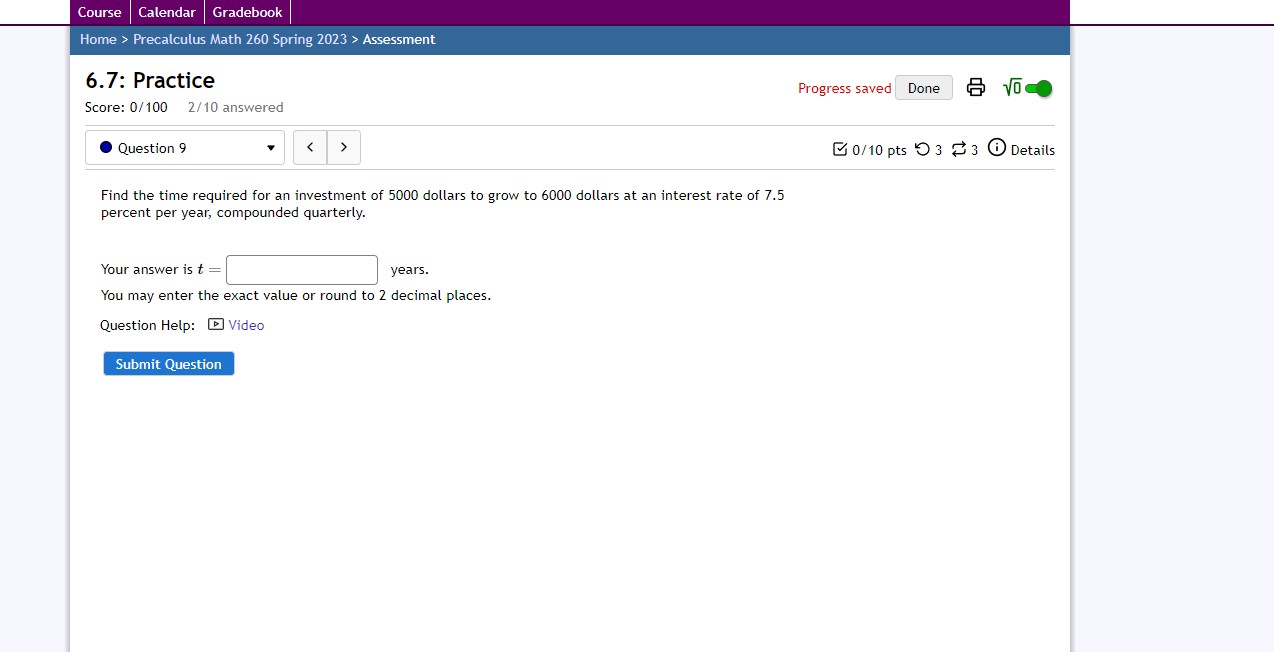 beginning of an experiment, a scientist has 164 grams of radioactive goo.