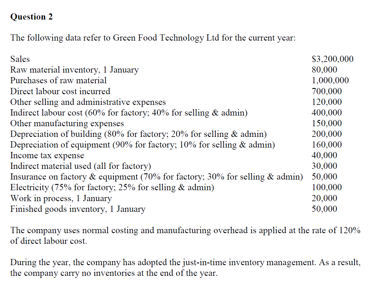 hi, please solve this question Question 2 The following data refer to