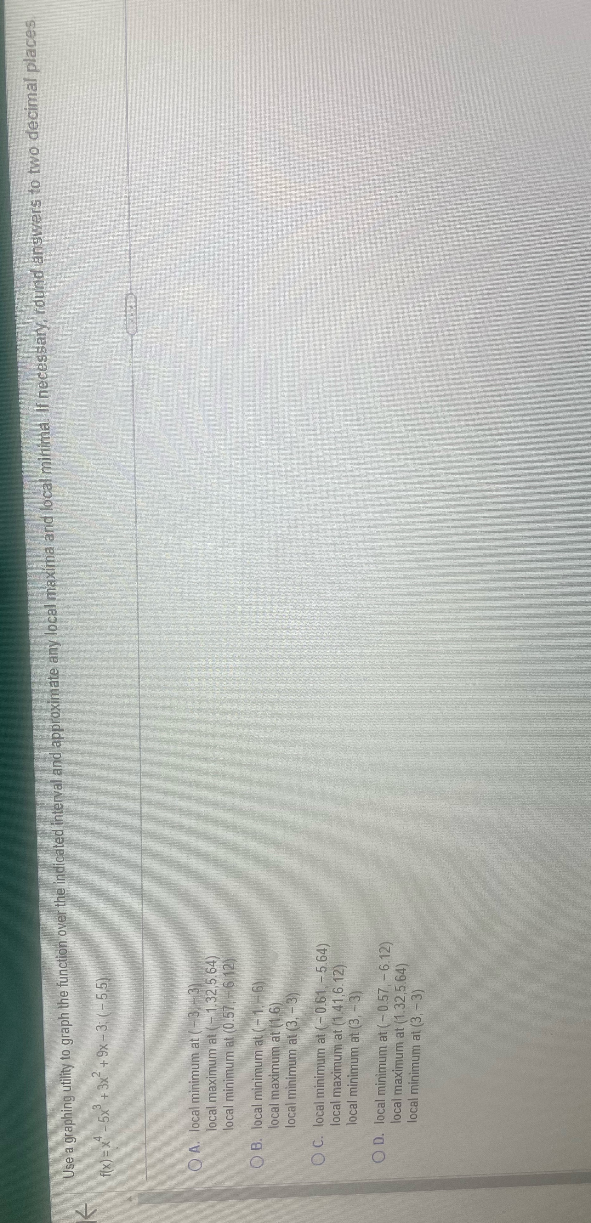  Use a graphing utility to graph the function over the indicated