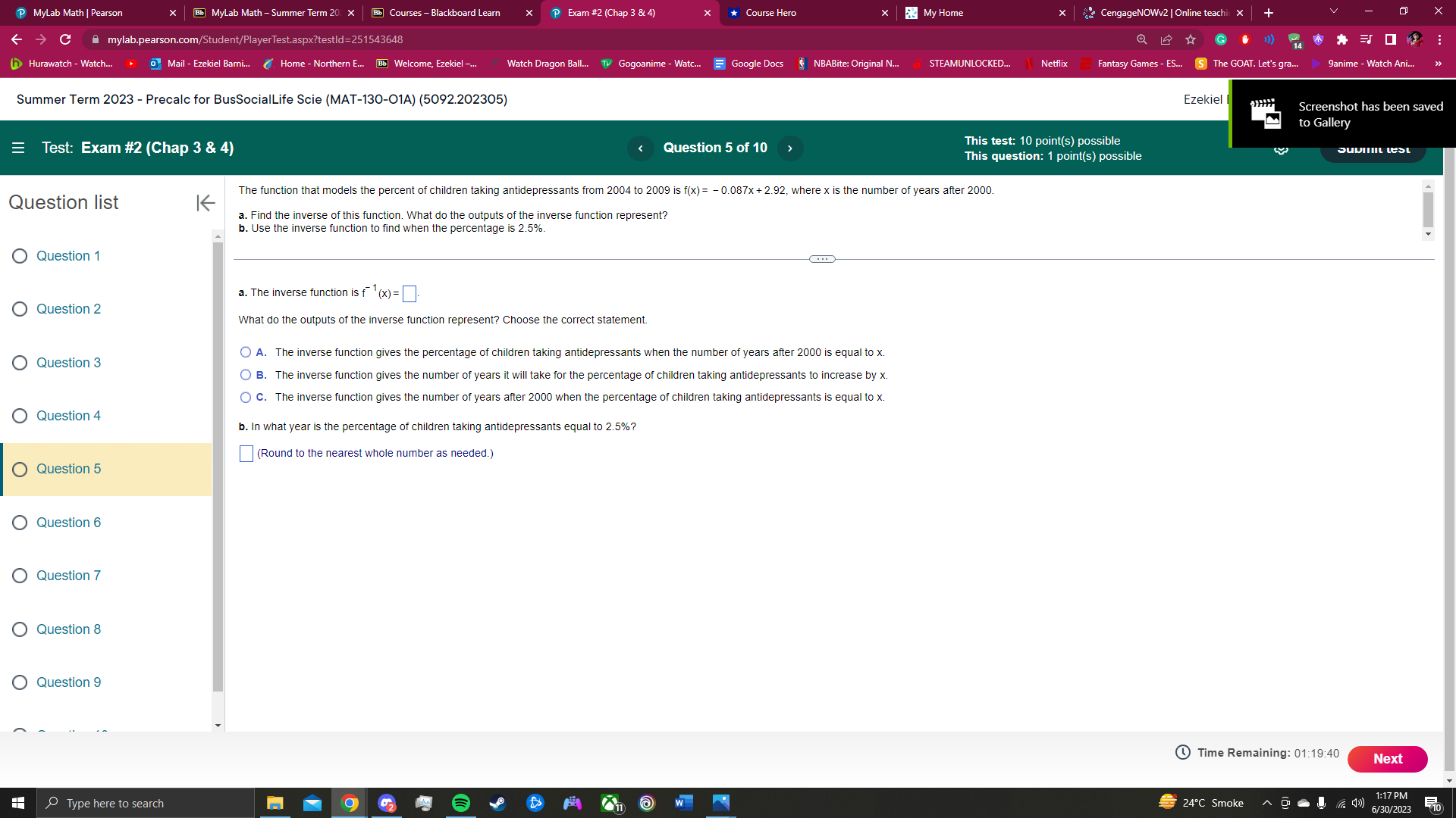  MyLab Math | Pearson X Bb Mylab Math - Summer Term