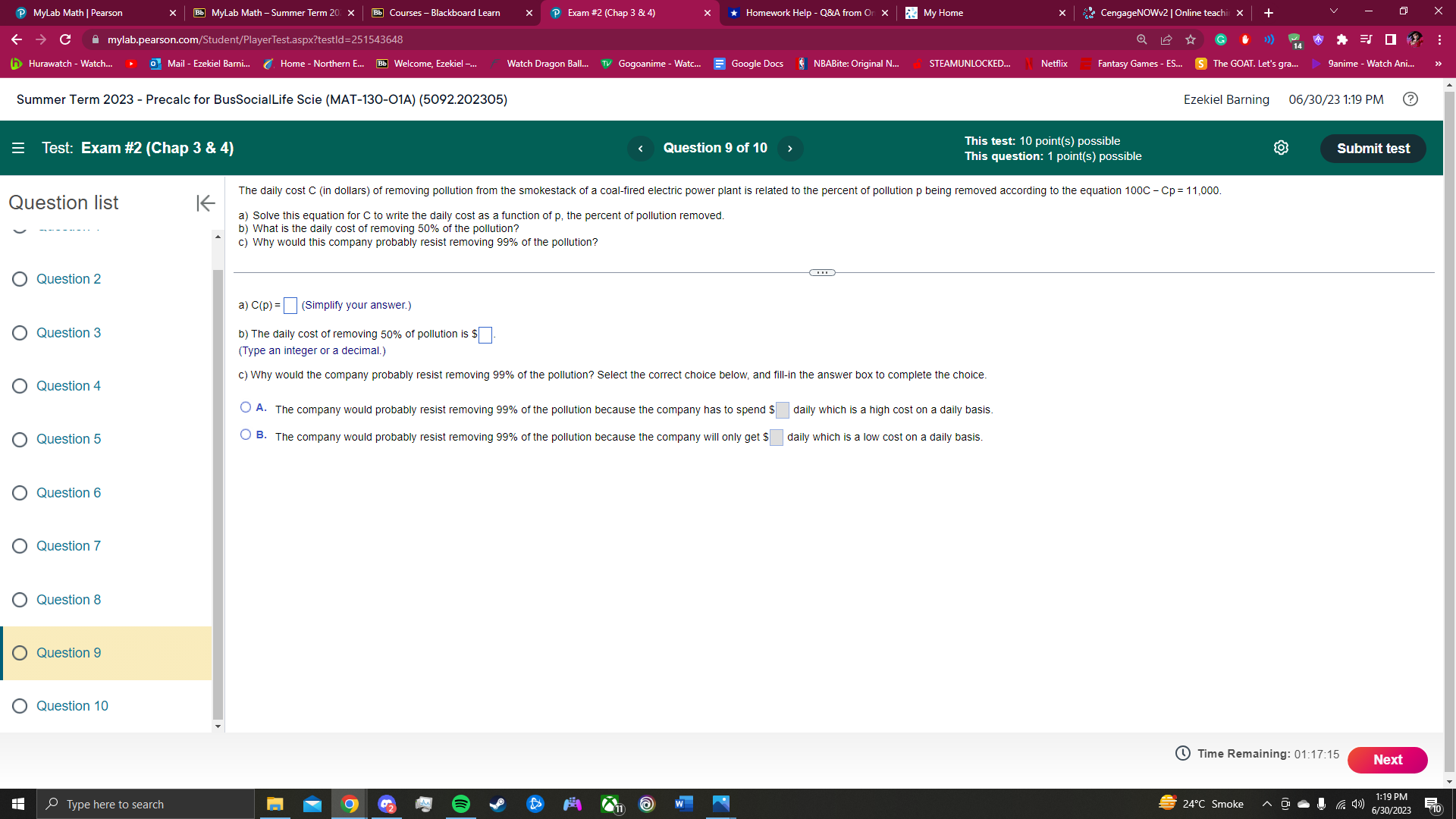 LEST The function that models the percent of children taking antidepressants from