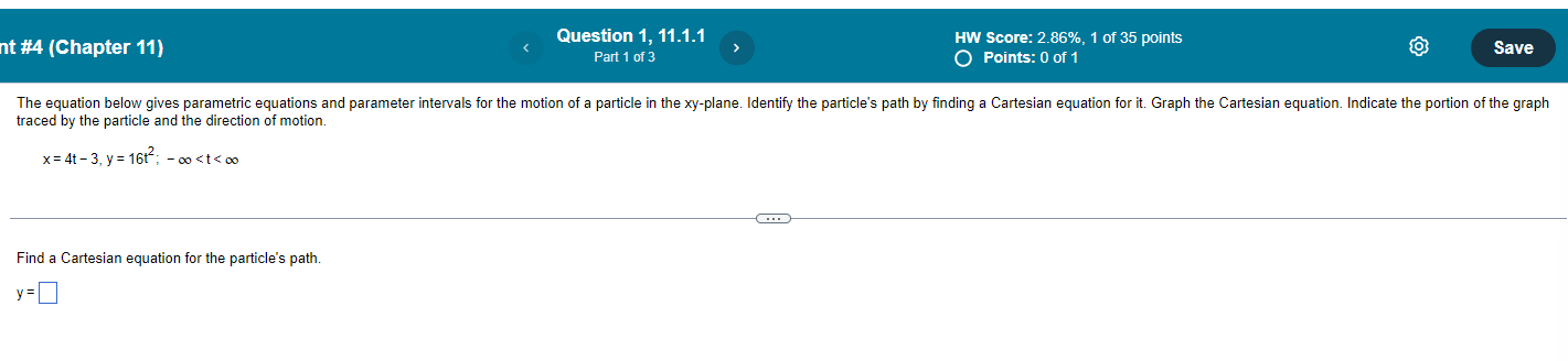  nt #4 (Chapter 11) Question 1, 11.1.1 HW Score: 2.86%, 1