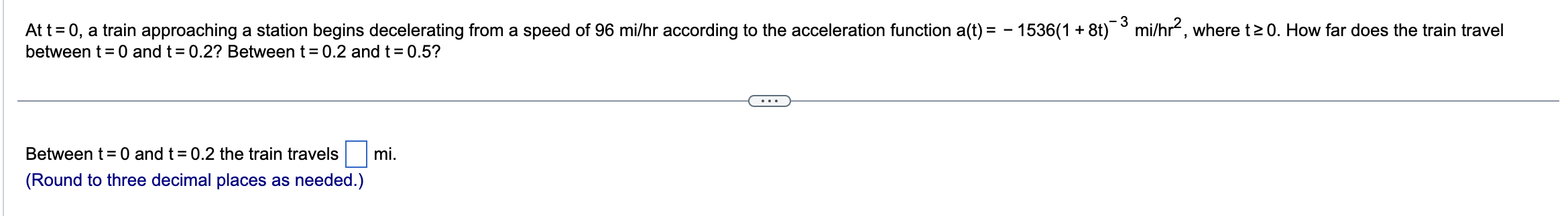 negative direction. b. Find the displacement over the given interval. (2. Find