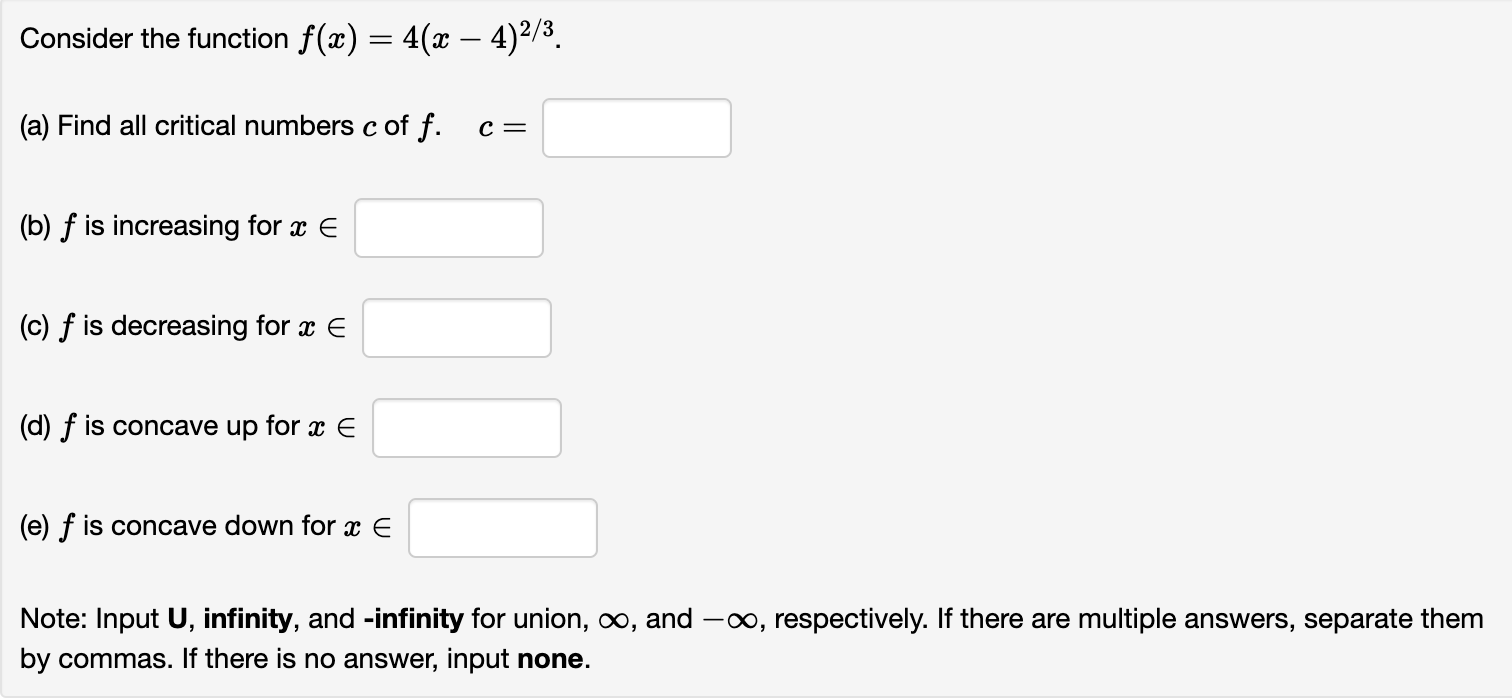 concave up for x E (b) f is concave down for a