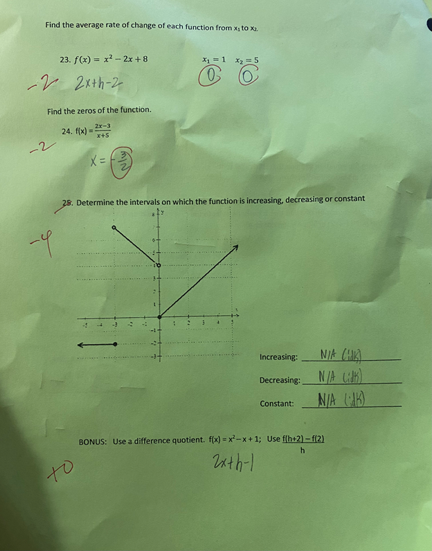 2 a. 12, 01 b. 1-2, B)gee Identify the x and y
