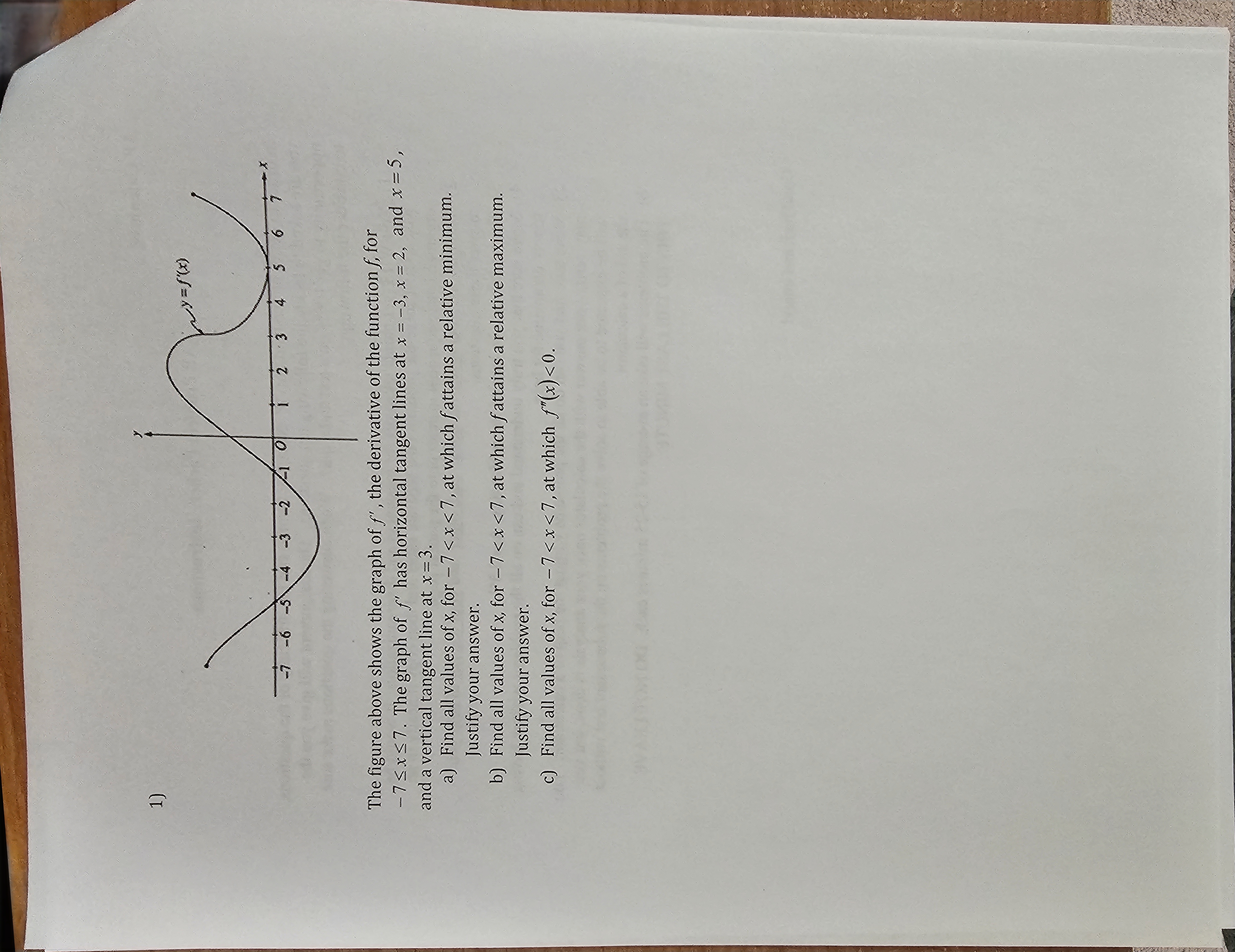 F MY = [ ( x ) -6 -5 -4 -3