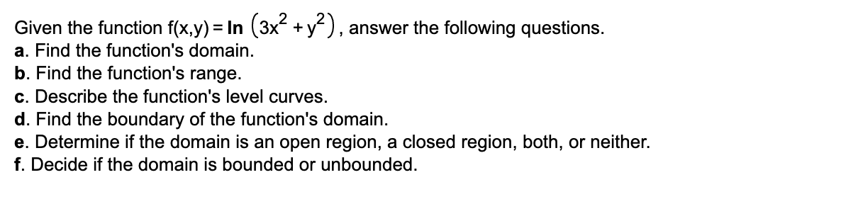 box to complete your choice. O A. The domain is all points