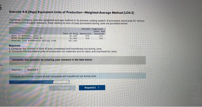 The compary uses the weighted-average method of process costing. its Work in