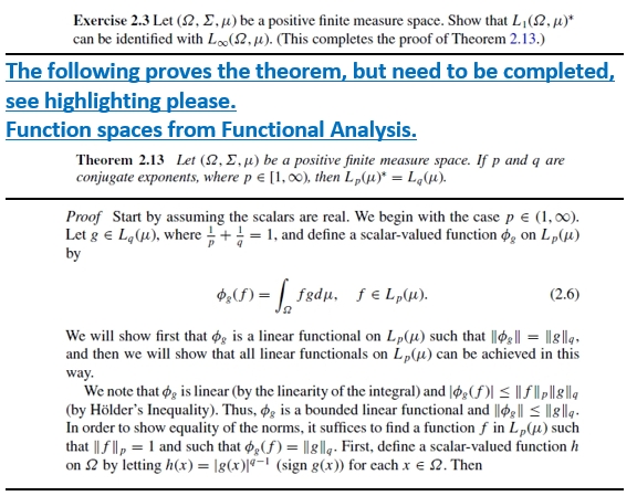  Exercise 2.3 Let ($2. E, u) be a positive finite measure