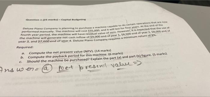 planning to purchase a machine capable to do certain operations that are