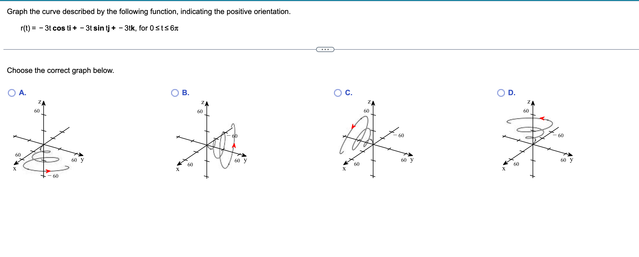  Graph the curve described by the following function, indicating the positive
