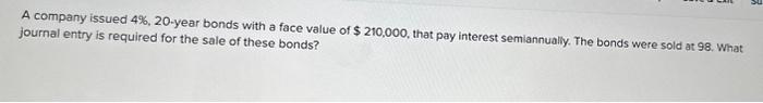 were sold at 98 . What journal entry is required for the
