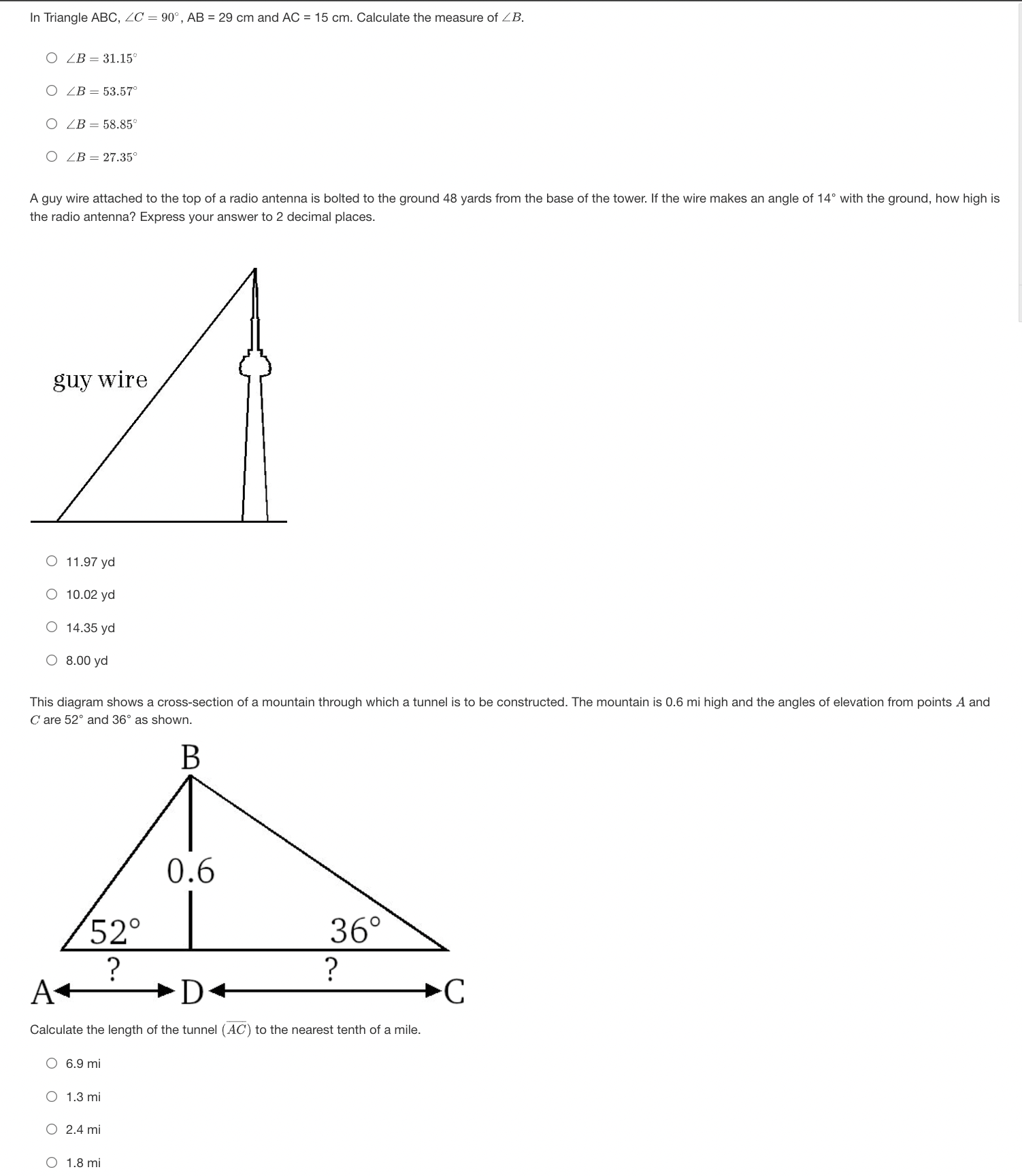  In Triangle ABC, AC 2 90\". AB : 29 cm and