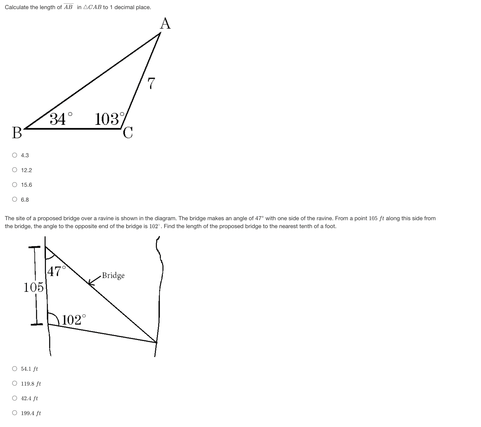 AC : 15 cm. Calculate the measure of AB. 0 3 =
