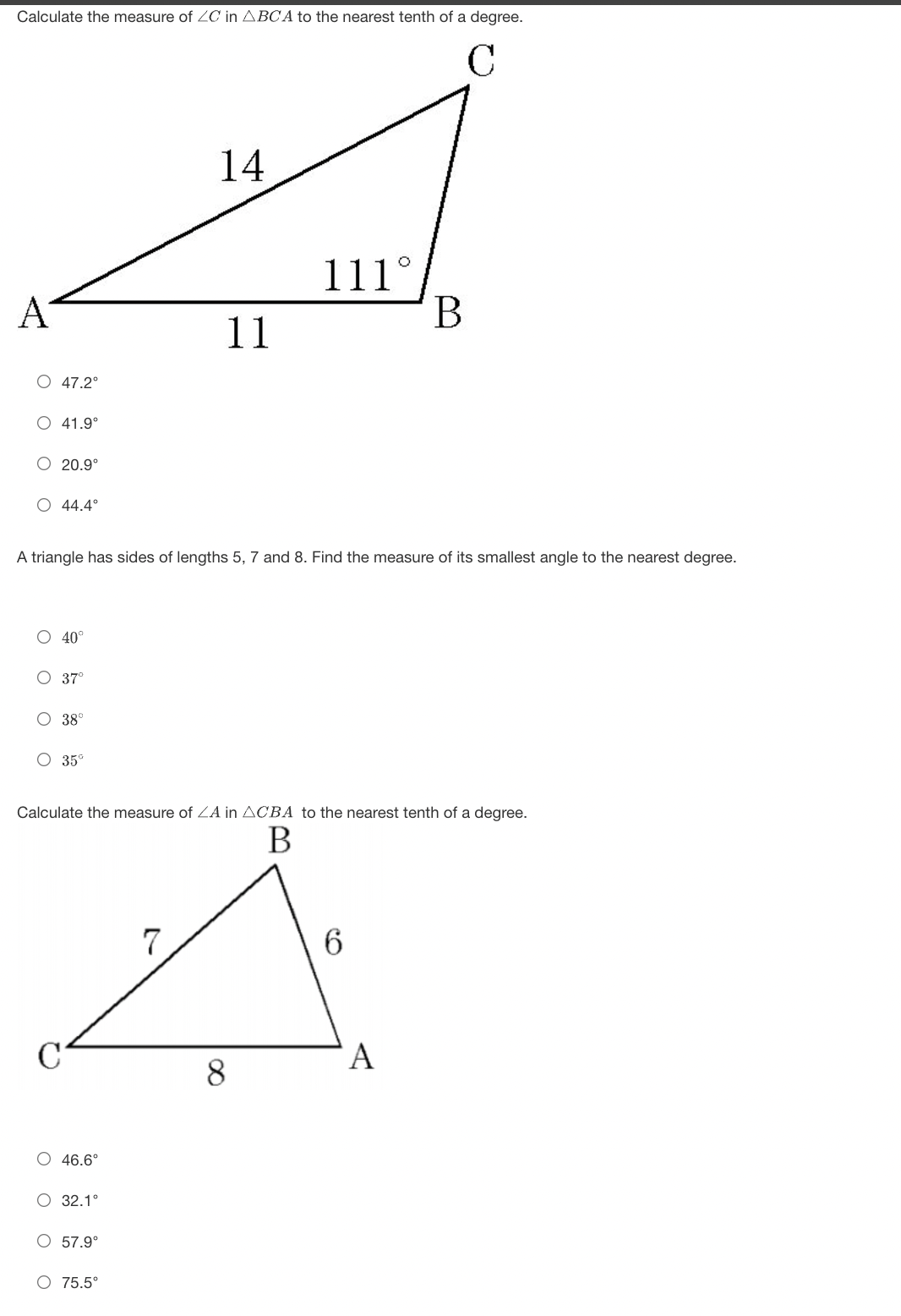 tower. If the wire makes an angle of 14 with the ground,