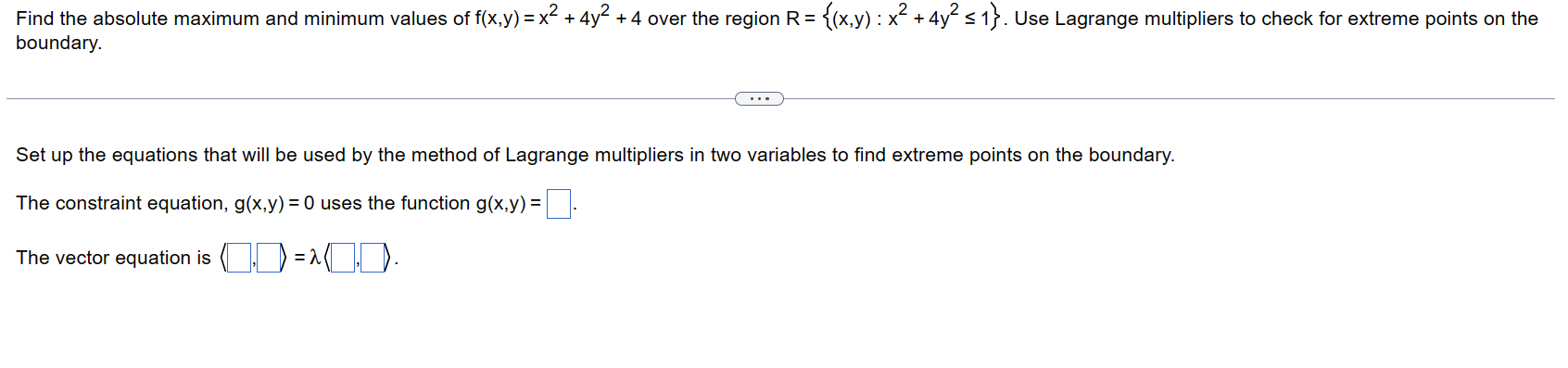 51}. Use Lagrange multipliers to check for extreme points on the boundary.