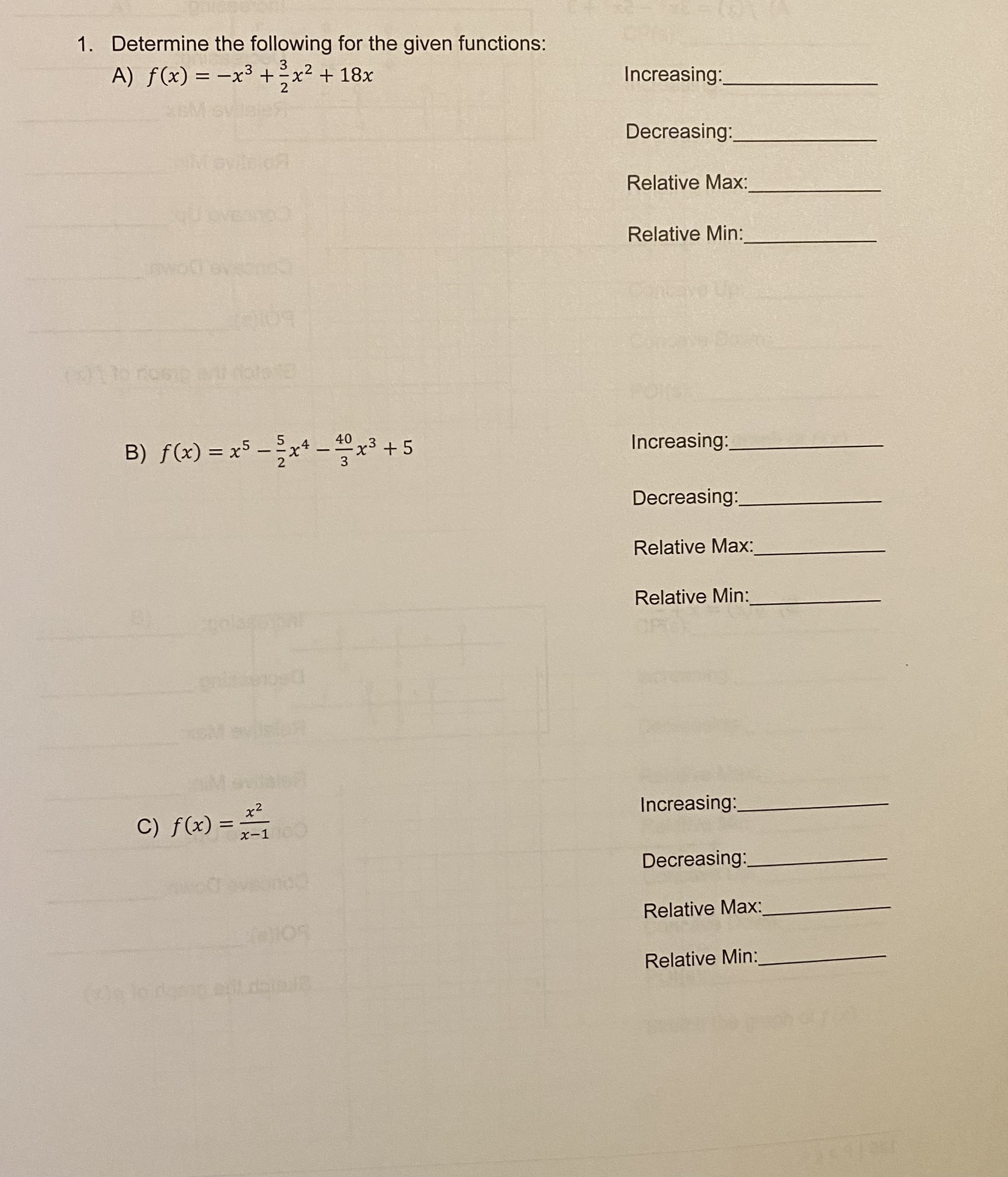 f (x) = 2x2 - 8x +6, [1,3]. 2. Suppose a ball
