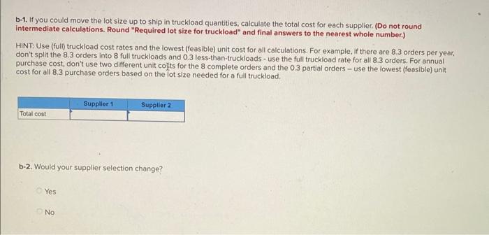 assignment of choosing a suppller for these engines for the coming year.