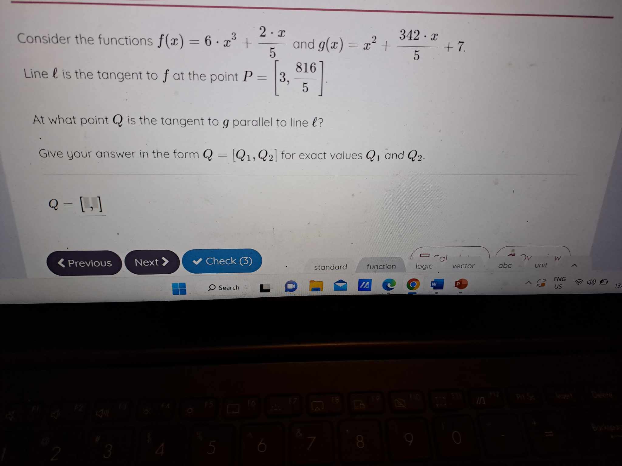 x 342 . x 5 - and g(x) = x+ + 7.