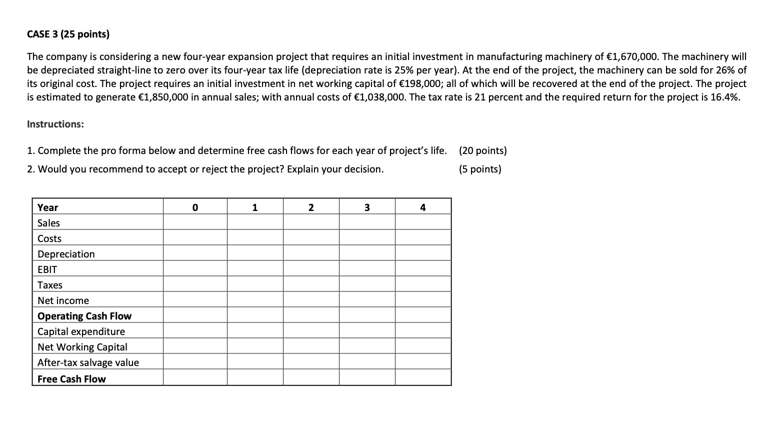  CASE 1 (25 points] Look at the below book-value balance sheet