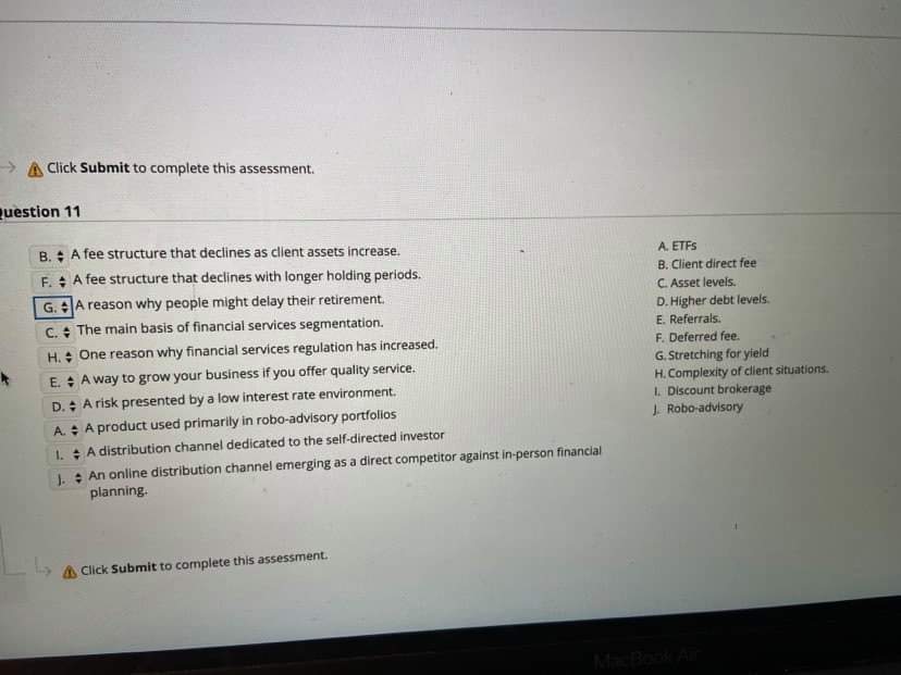 Please check if these are true! Thanks! > Click Submit to complete