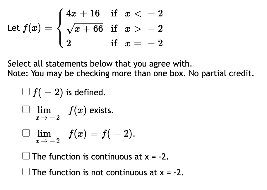 4m+16 if sc 2 2 if :c=2 Select all statements below