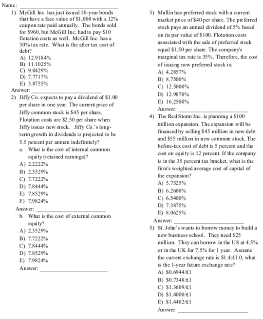 Can you please help me answer number 1 and 3! Name: 1)