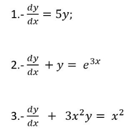 CAN SOMEONE HELP ME TO SOLVE THIS EQUATATIONS?SOLVE FIRST ORDER LINEAR EQUATIONS