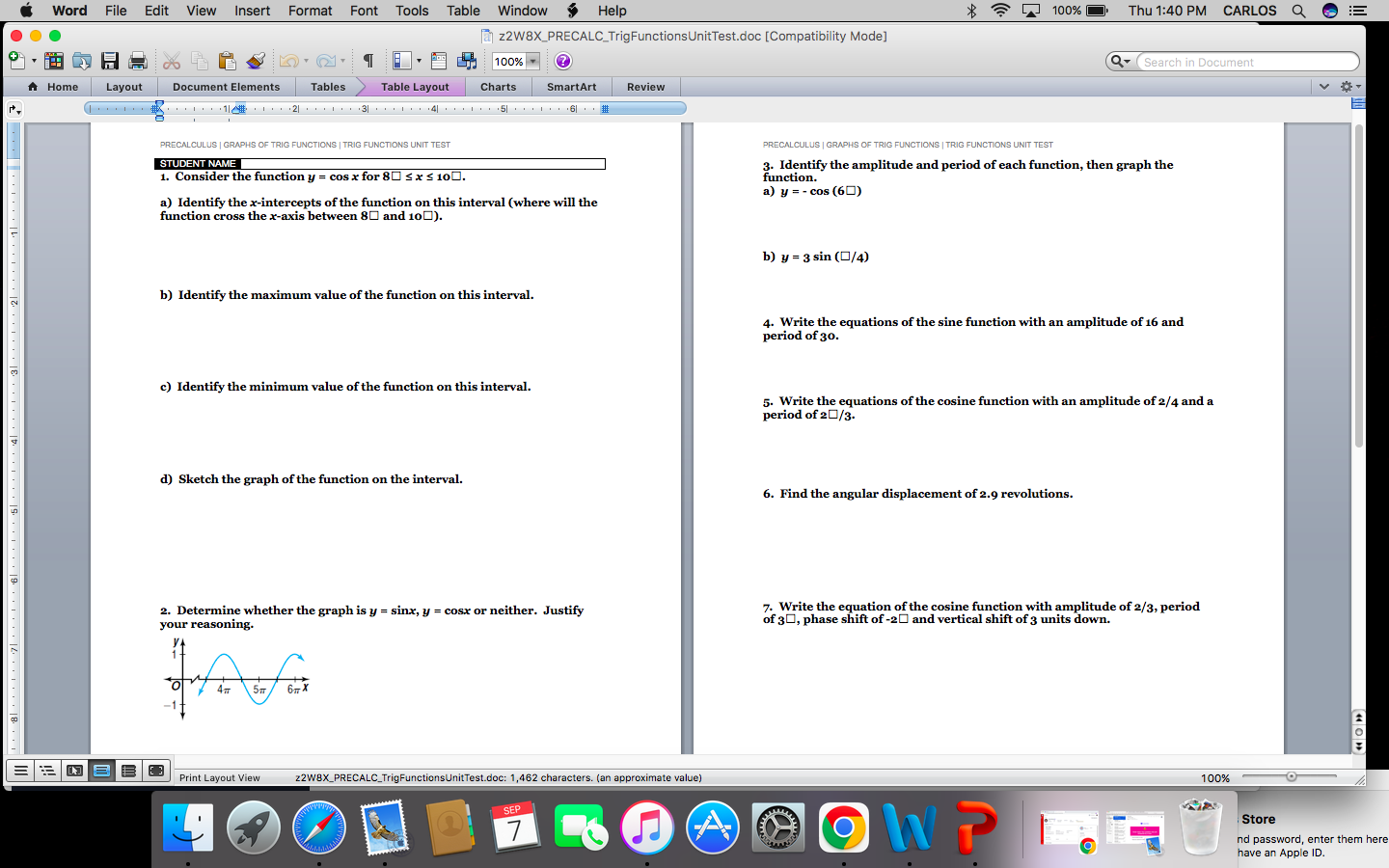 100% Q Search in Document A Home Layout Document Elements Tables Table