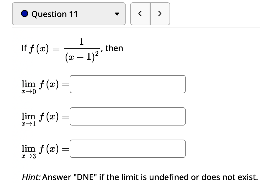 - 1)2' lim f (x) = x-+0 lim f (x) x-+1 lim