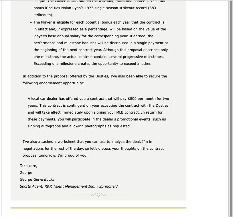  The instructions for this problem are under "contract evaluation worksheet" Please