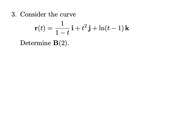 = Determine B(2).