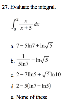 dx X + X a. 8Inx + Stan x -4In(x2 + 1)+