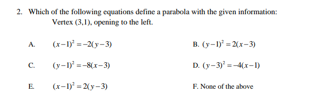 lines E. One line F. No graph 17. x' +5y- =-8 18.